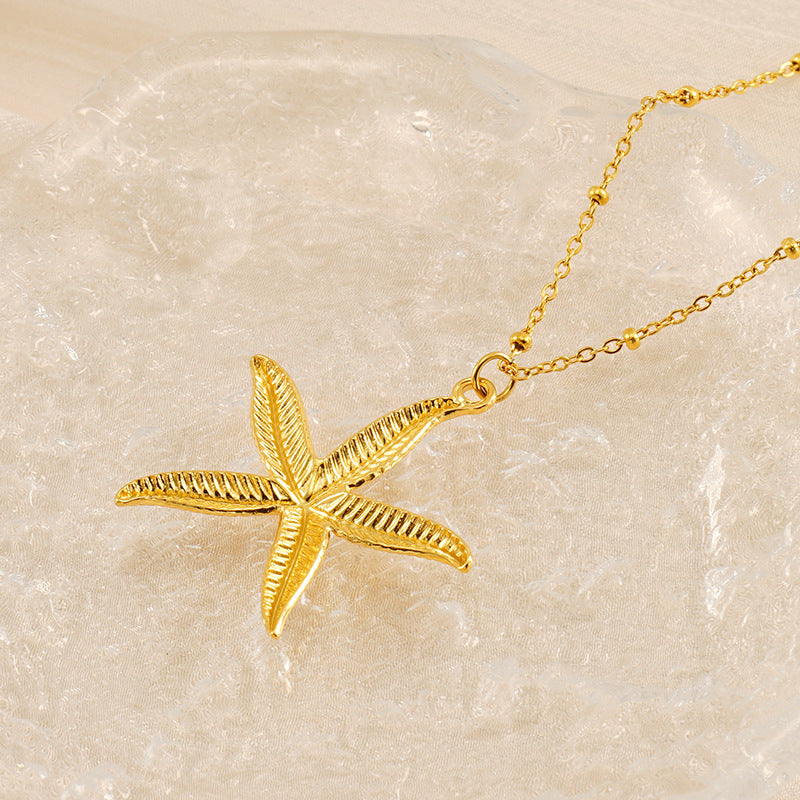 Gold Starfish Necklace