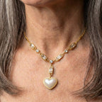 Heart Dazzling Pearl Gold Necklace