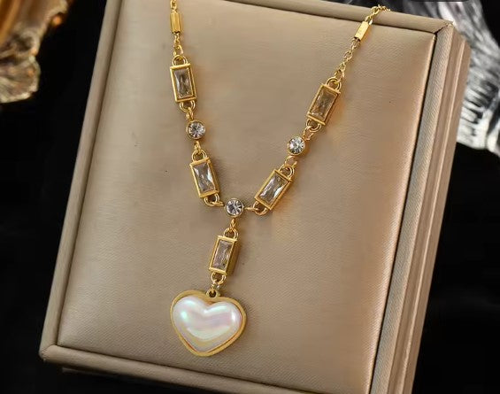 Heart Dazzling Pearl Gold
