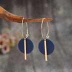 Vintage Obsidian Beam Earrings