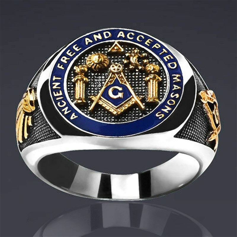 Vintage Masonic Emblem Ring