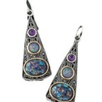Elegant Triad Gemstone Earrings