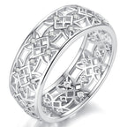 Elegant Starwoven Silver Ring