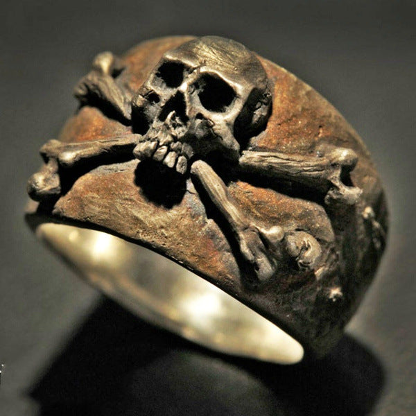 Elegant Gothic Skull Band Ring