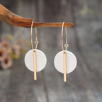 Vintage Obsidian Beam Earrings