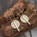 Vintage Obsidian Beam Earrings