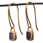 Elegant Purple Gem Drop Earrings