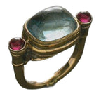 Vintage-Style Gold Aquamarine Ring