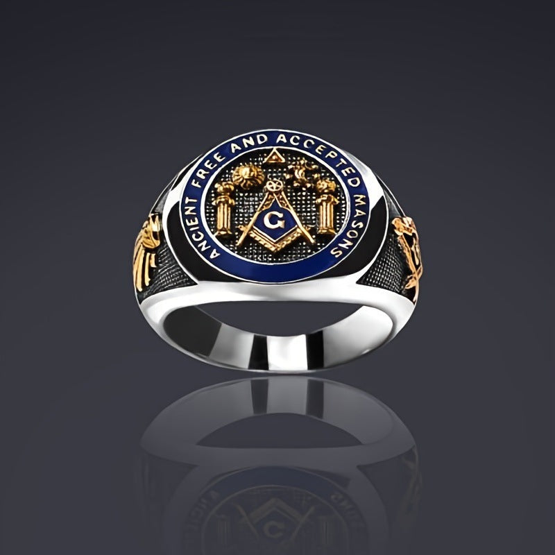 Vintage Masonic Emblem Ring