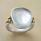 Elegant Blue Mist Artisan Ring