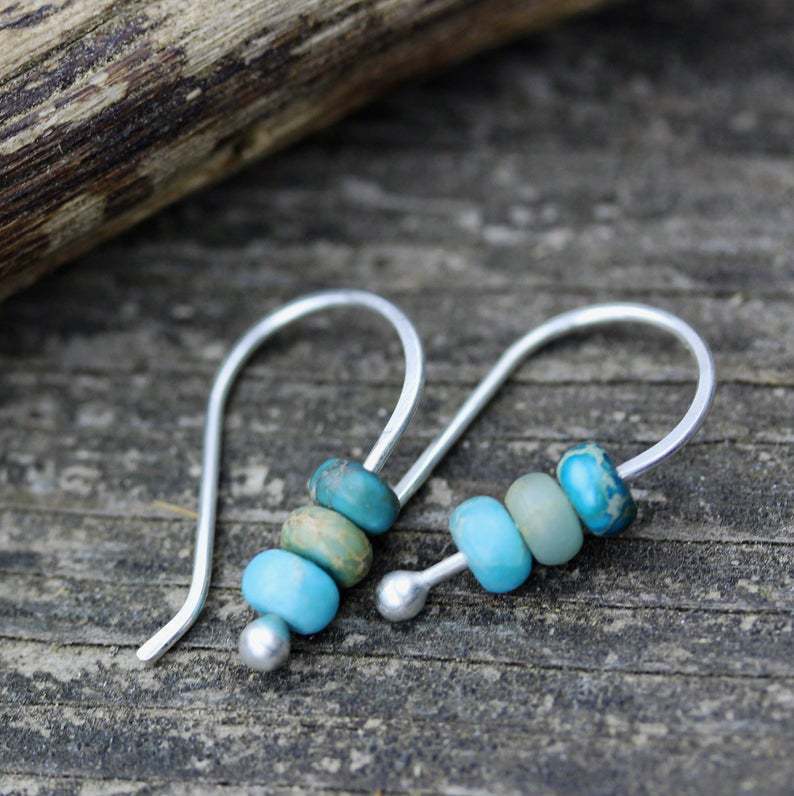 Elegant Turquoise Harmony Drop Earrings
