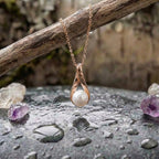 Pearl Drop Rose Gold Necklace