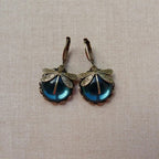 Vintage-Style Glass Dragonfly Earrings