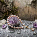 Pink Pearls In Gold Bracelet
