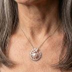Rose Gold Wreath Pearl Pendant Necklace