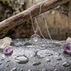 Silver Moon Crystal Dreamcatcher Necklace