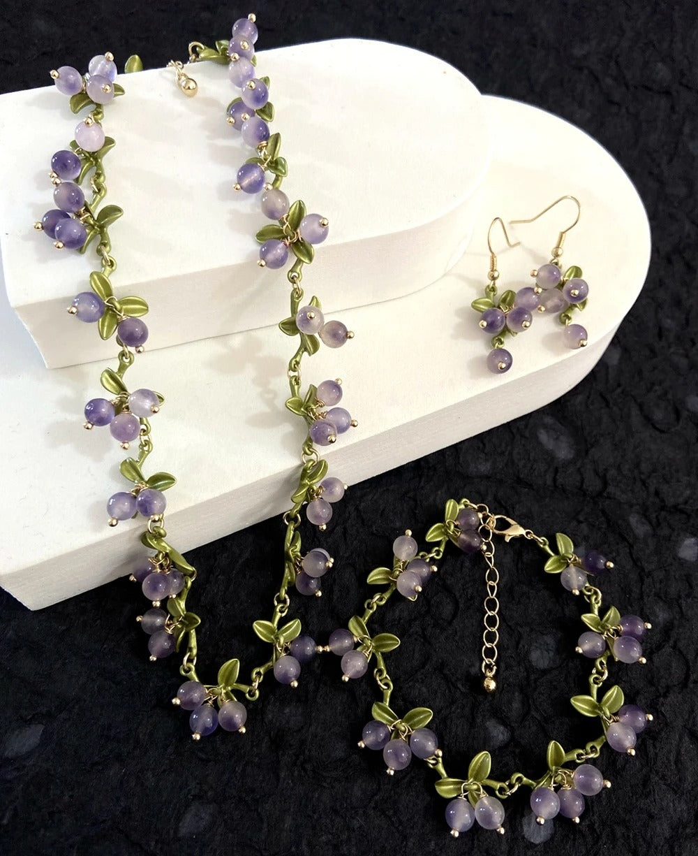 Vintage Amethyst Grape Necklace