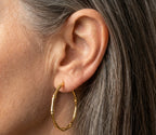 Vintage Bamboo Hoop Earrings