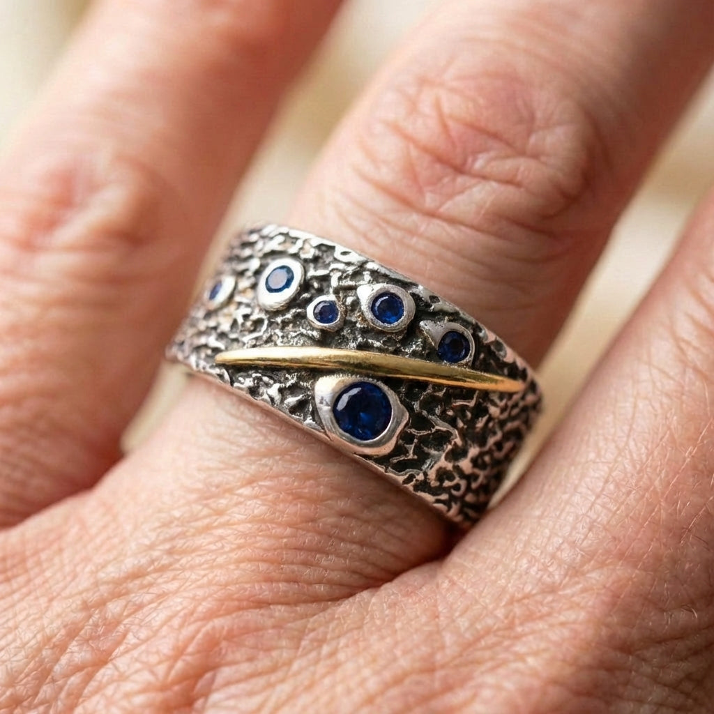 Vintage Blue Crystal Ring