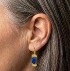 Vintage Blue Stone Dangle Earrings