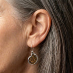 Vintage Conch Silver Earrings