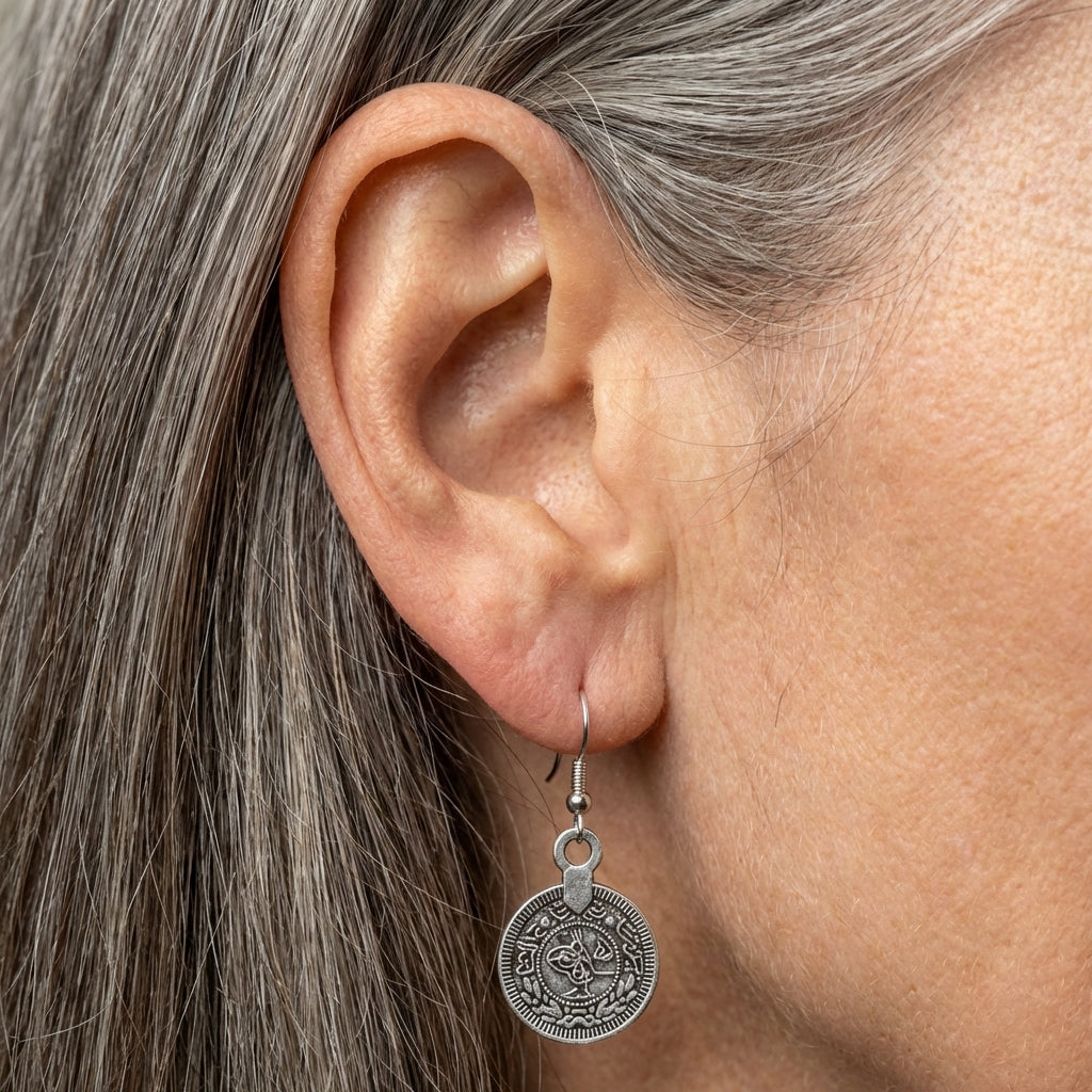 Vintage Ethnic Coin Earrings