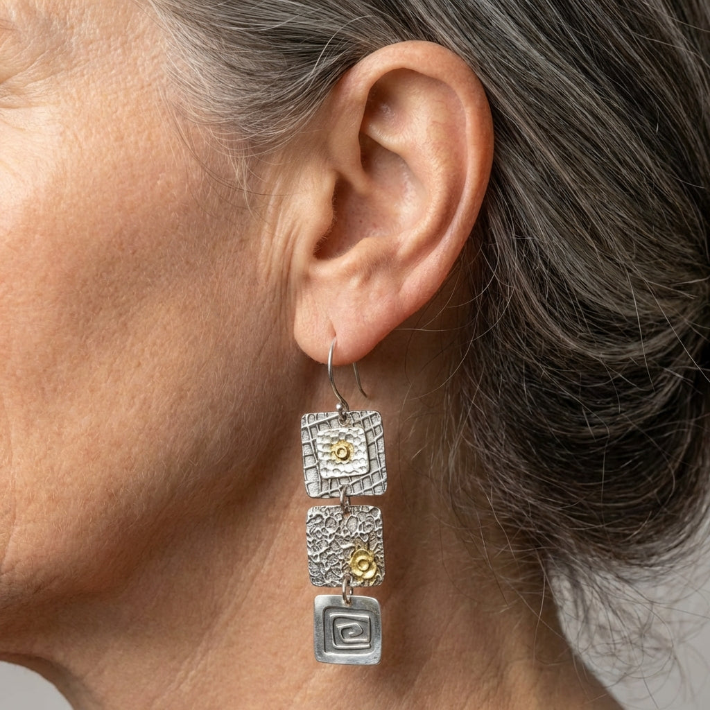 Vintage Geometric Dangle Earrings