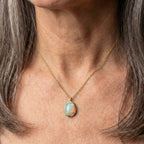 Vintage Glow Opal Stone Necklace