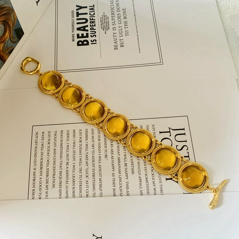 Vintage Gold Citrine Bracelet