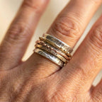 A Vintage Gold Rose & Silver Ring