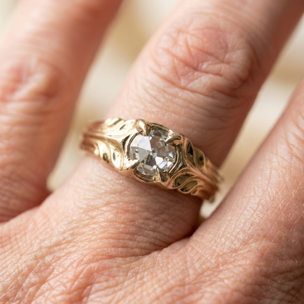 Vintage Gold Zircon Ring