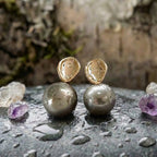 Vintage Grey Pearl Earrings