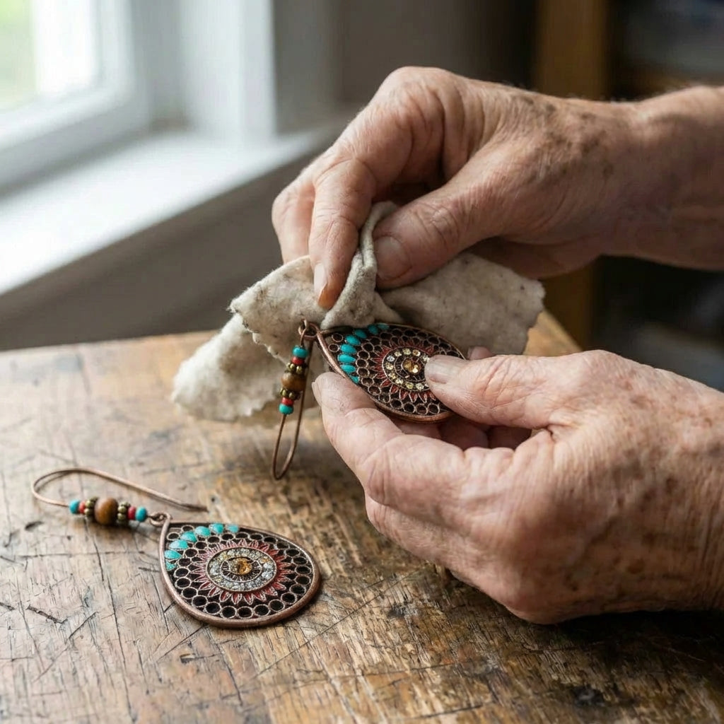 Vintage Handmade Bohemian Colorful Drop Earrings