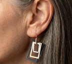 Vintage Hollow Rectangle Earrings