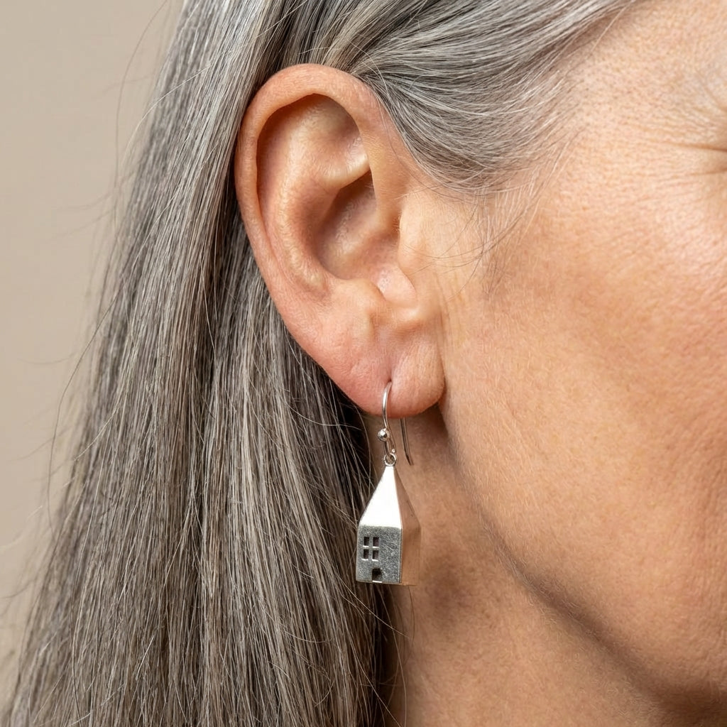 Vintage House Dangle Earrings