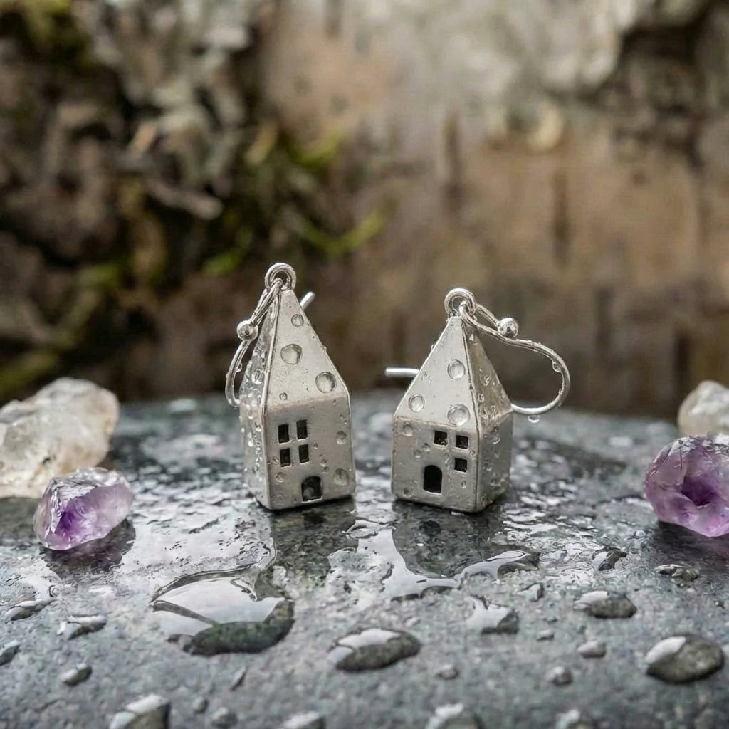 Vintage House Dangle Earrings
