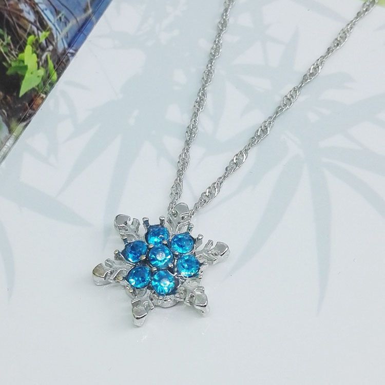 Vintage Icy Blue Crystal Necklace