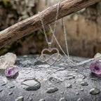 Vintage Infinite Heart Silver Necklace