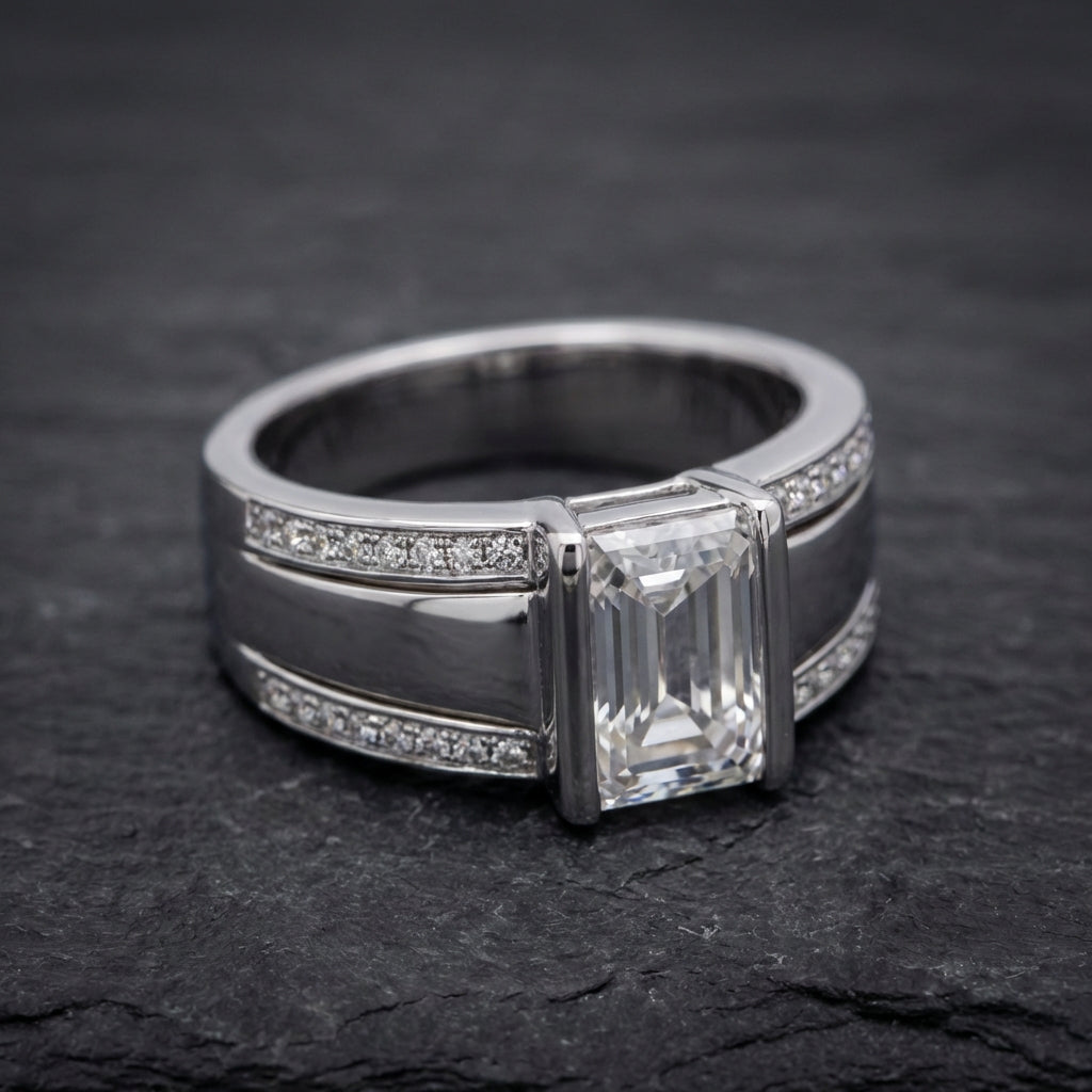 Vintage Inlaid Glass Ring