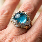 Vintage Ocean Crystal Ring