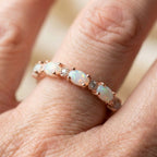 Vintage Opal & Crystal Rose Gold Ring