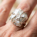 Vintage Pearl Silver Ring