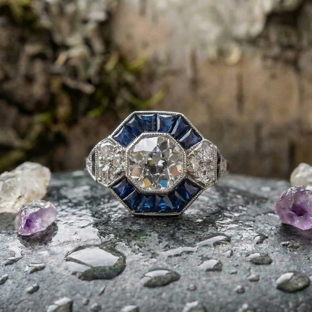 Vintage Sapphire Diamond Ring