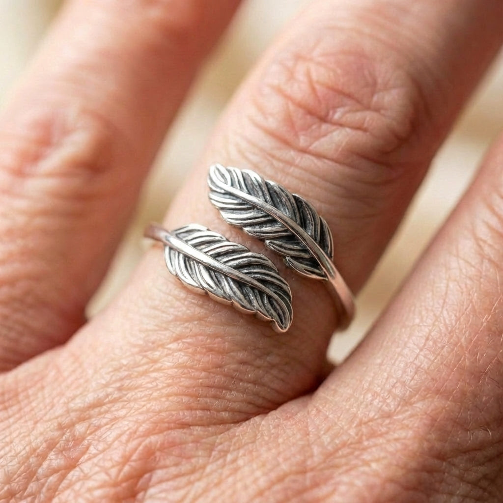 Vintage Silver Feather Ring