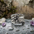 Vintage Silver Flower Layered Ring