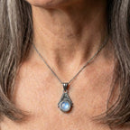 Vintage Silver Moonstone Necklace