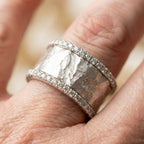 Vintage Silvered Zirconia Ring