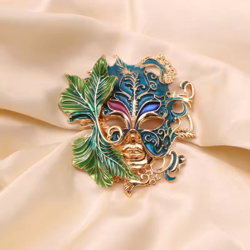 Vintage Venetian Mask Brooch