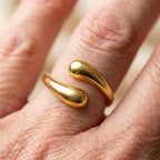 Vintage Waterdrop Knuckle Gold Ring