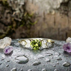 Vintage Zirconia Olive Ring